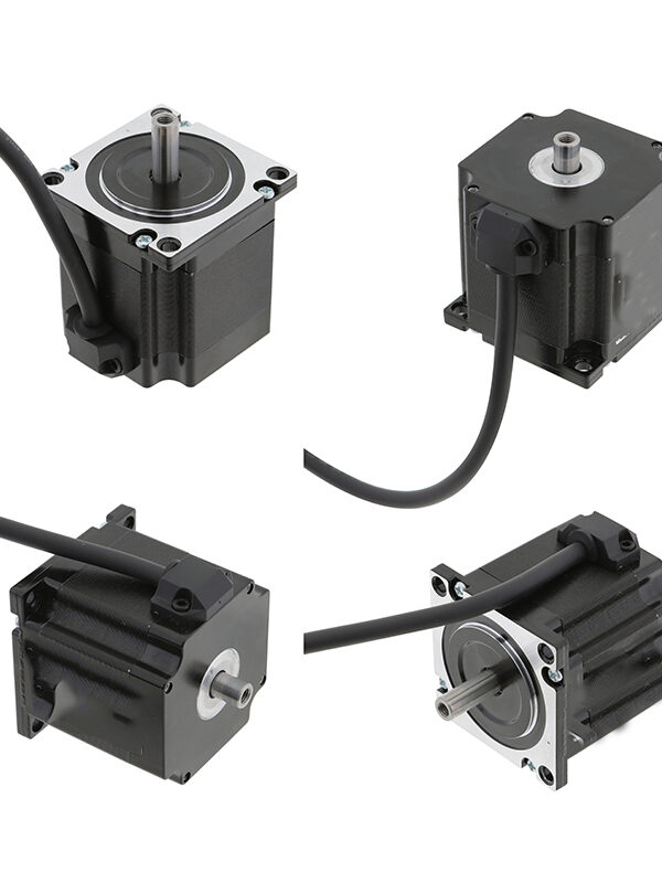57-56mm hollow shaft stepper motor with through-shaft design for robotics and automation applications