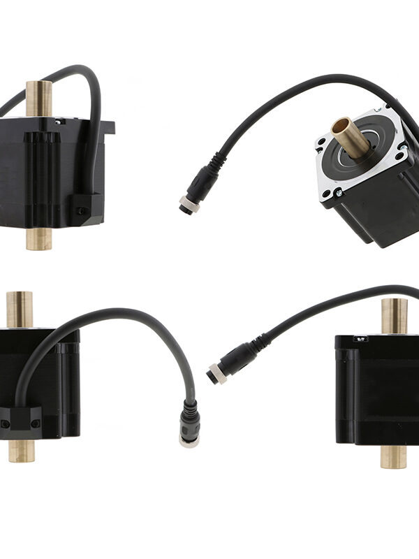 Dual Shaft NEMA34 Stepper Motor 4.5Nm with Hollow Shaft • Caption: High torque 86mm stepper motor with dual shaft and 16mm hollow bore. Dual Shaft NEMA34 stepper motor 4.5Nm hollow shaft 86mm