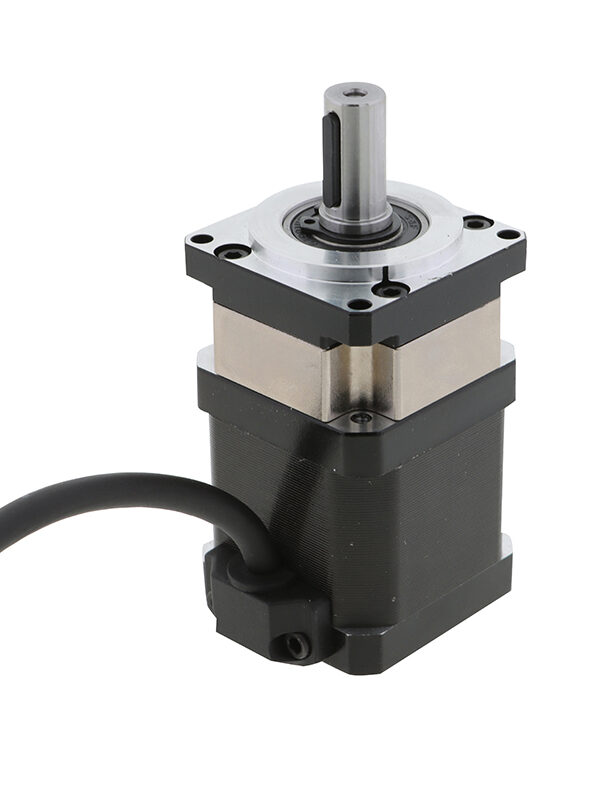 NEMA 17 Integrated Stepper Motor 10:1 Gearbox High-Torque 10:1 Ratio NEMA 17 Integrated Stepper Motor – 2.2V 2A 0.45Nm Planetary Gearbox, 42mm Hybrid Integrated Motor
