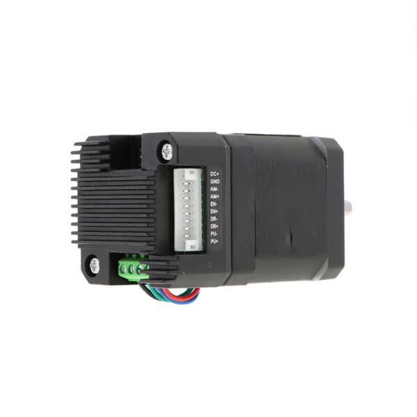 Nema 17 Integrated Closed Loop Stepper Motor 0.52Nm (73.64oz.in) with Integrated Driver 12-24V 1000CPR (4) Nema 17 stepper motor with built-in driver and closed loop control