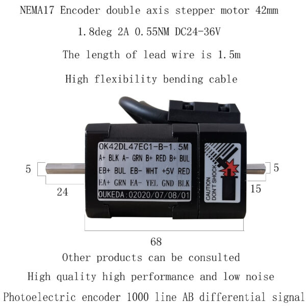 NEMA 17 Double Axis Encoder Stepper Motor Encoder Wiring Diagram nema 17 stepper motor datasheet Stepper motor encoder wiring diagram