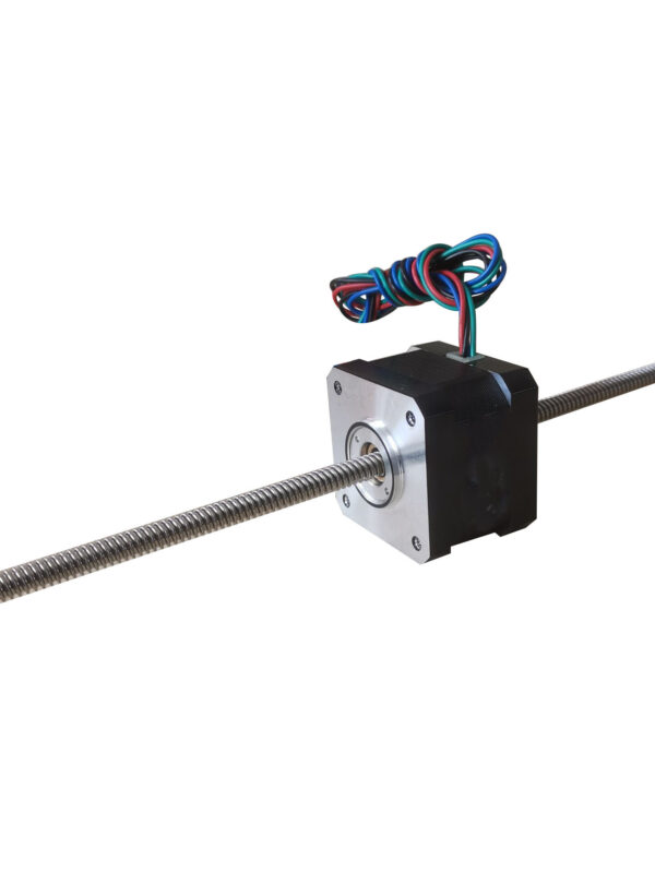 NEMA 17 Linear Screw Actuator – Through Screw Stepper Motor NEMA 17 through screw linear screw actuator with 6.35mm lead screw