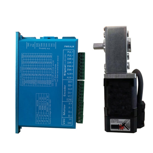 NEMA 17 Turbine Worm Gear Motor for Industrial Applications NEMA 17 worm gear motor for industrial automation.
