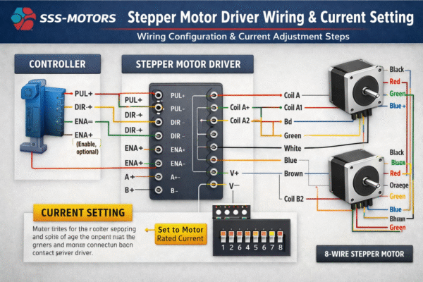 Stepper Motor Wiring Diagram: 4 Wire, 6 Wire, 8 Wire Stepper Motor ...