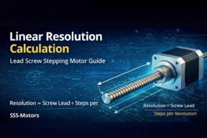 linear resolution calculation of lead screw stepping motor