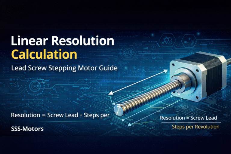 linear resolution calculation of lead screw stepping motor